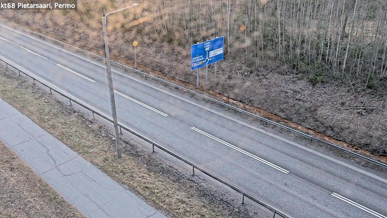 Weather Camera Image Väg 68 Jakobstad, Permo, Pietarsaari, Pohjanmaa