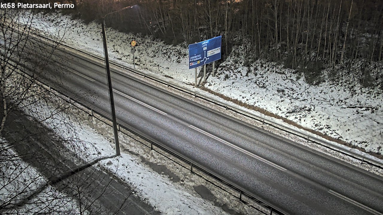 Weather Camera Image Road 68 Pietarsaari, Permo, Pietarsaari, Pohjanmaa