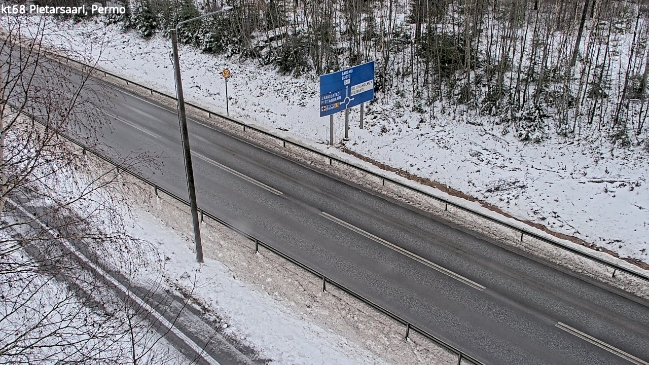 Weather Camera Image Road 68 Pietarsaari, Permo, Pietarsaari, Pohjanmaa