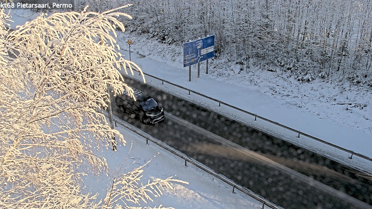 Weather Camera Image Väg 68 Jakobstad, Permo, Pietarsaari, Pohjanmaa
