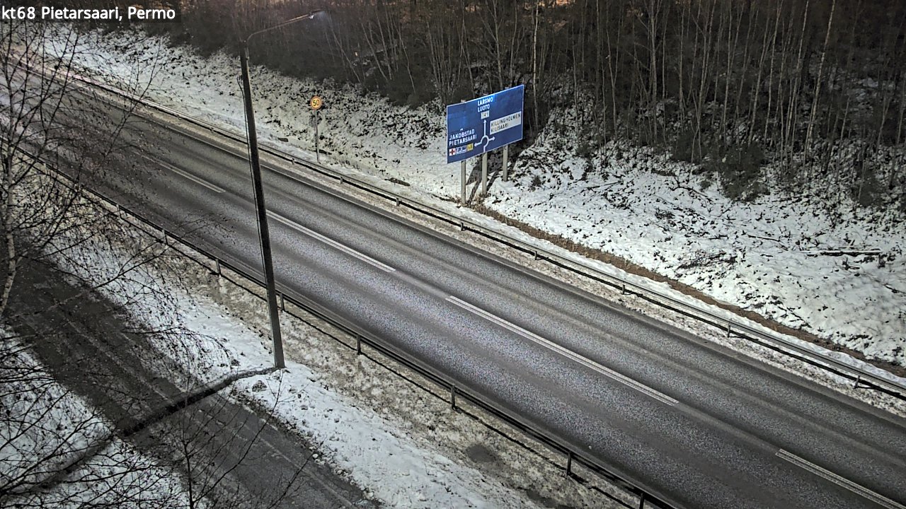 Weather Camera Image Road 68 Pietarsaari, Permo, Pietarsaari, Pohjanmaa