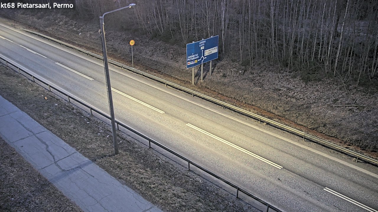 Weather Camera Image Road 68 Pietarsaari, Permo, Pietarsaari, Pohjanmaa