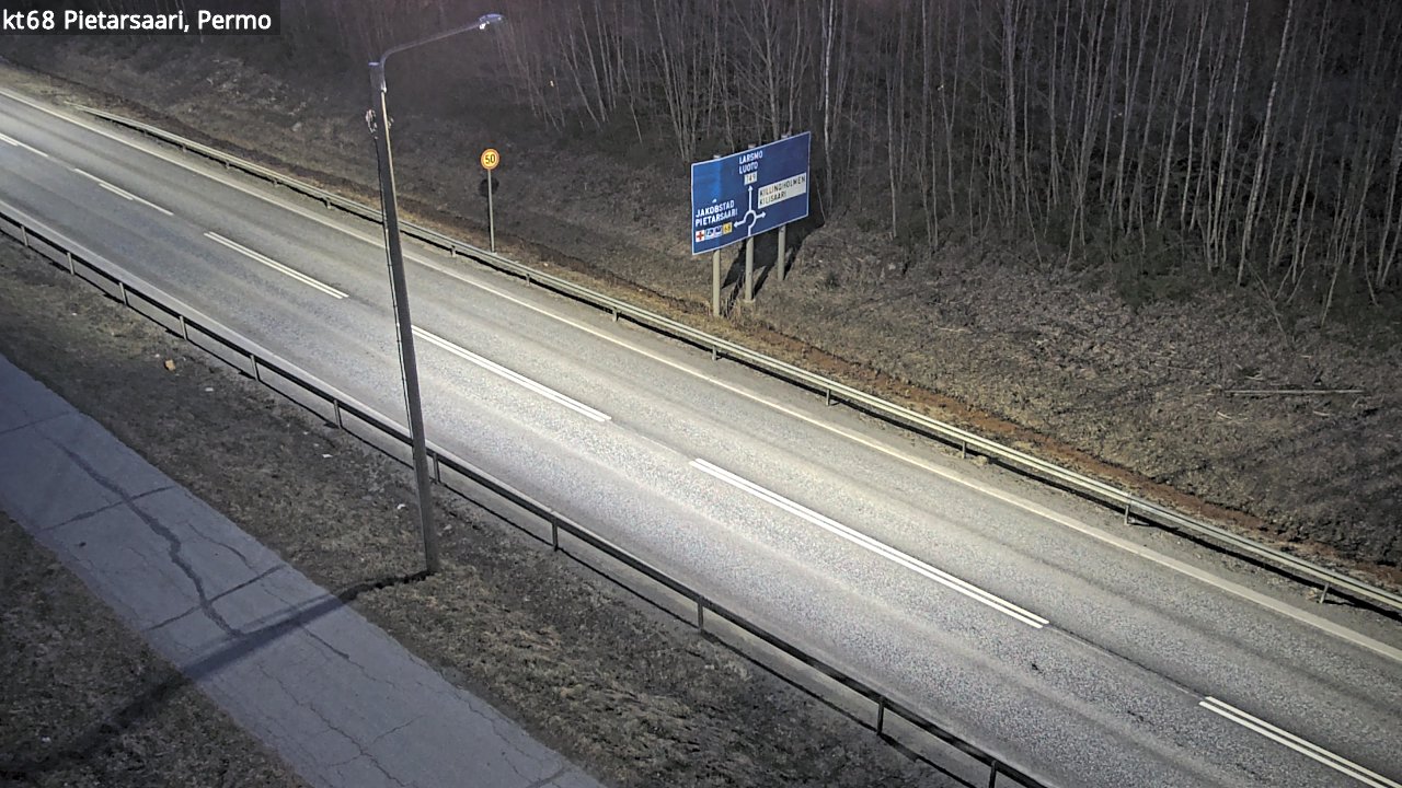 Weather Camera Image Road 68 Pietarsaari, Permo, Pietarsaari, Pohjanmaa