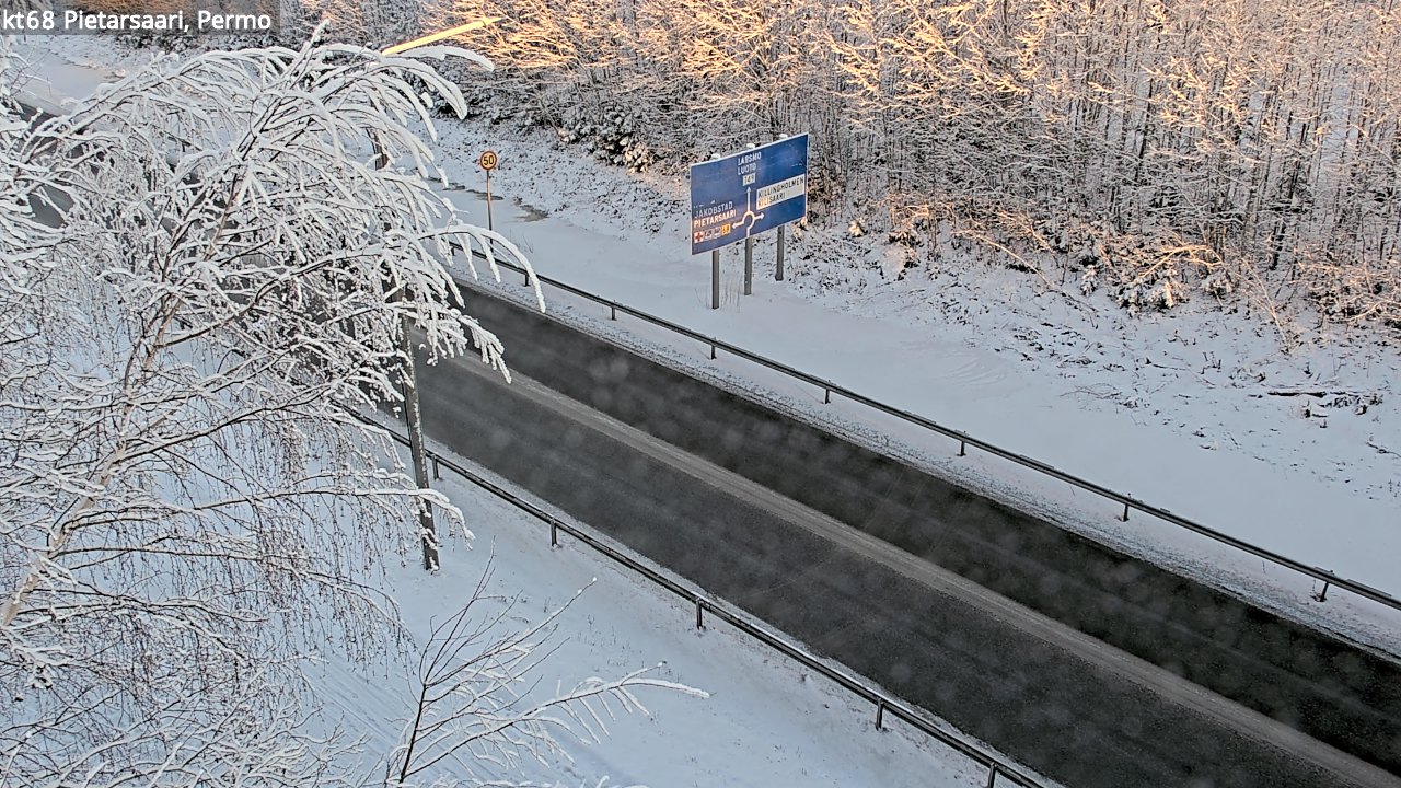 Weather Camera Image Väg 68 Jakobstad, Permo, Pietarsaari, Pohjanmaa