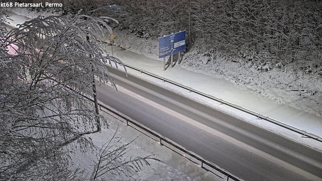 Weather Camera Image Väg 68 Jakobstad, Permo, Pietarsaari, Pohjanmaa