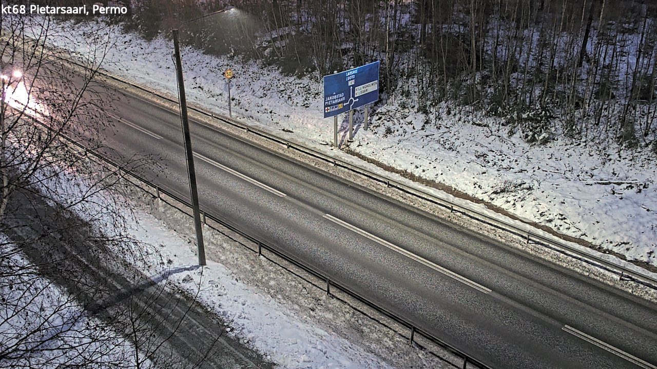Weather Camera Image Road 68 Pietarsaari, Permo, Pietarsaari, Pohjanmaa