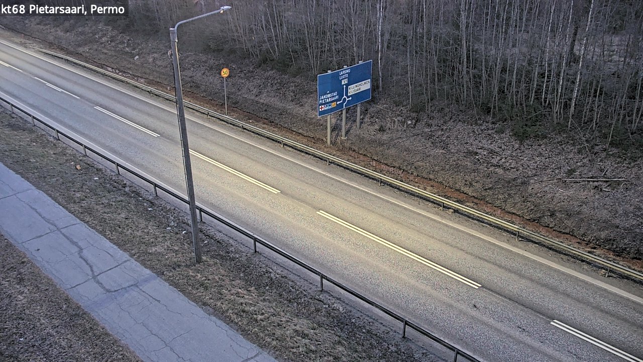 Weather Camera Image Road 68 Pietarsaari, Permo, Pietarsaari, Pohjanmaa