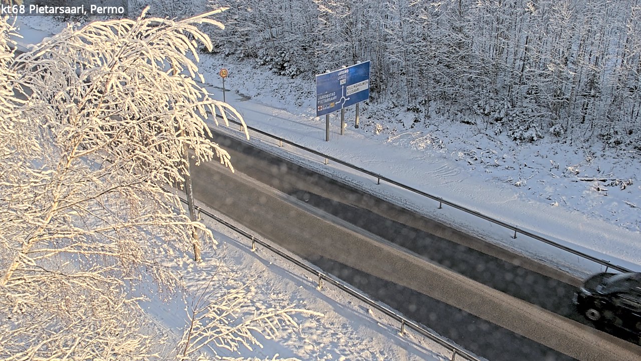 Weather Camera Image Väg 68 Jakobstad, Permo, Pietarsaari, Pohjanmaa