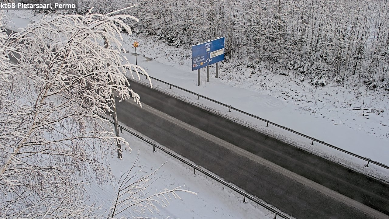 Weather Camera Image Väg 68 Jakobstad, Permo, Pietarsaari, Pohjanmaa