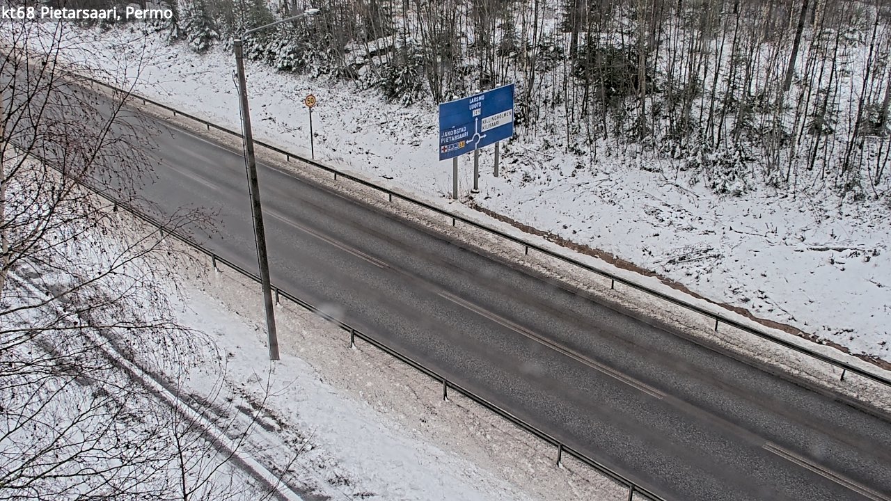 Weather Camera Image Road 68 Pietarsaari, Permo, Pietarsaari, Pohjanmaa