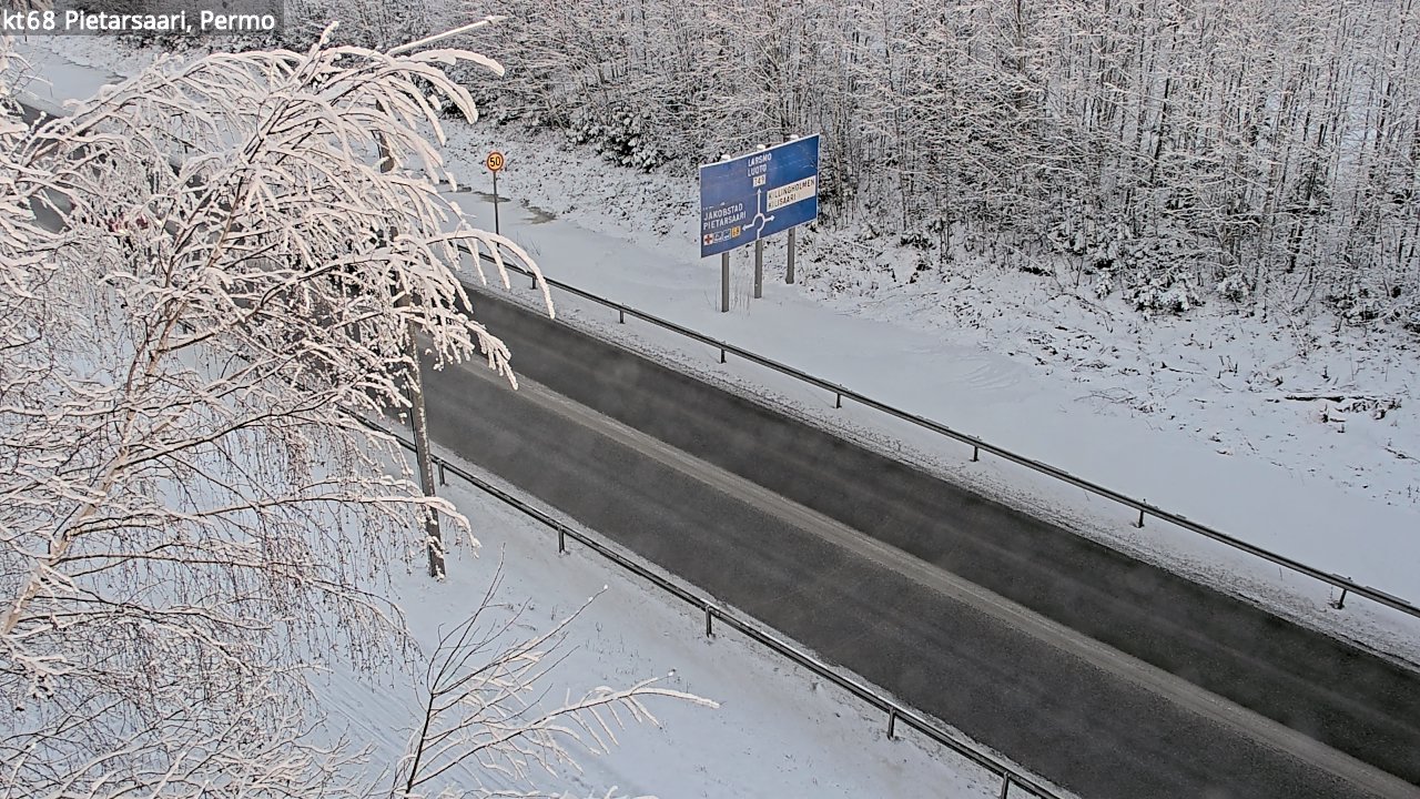 Weather Camera Image Väg 68 Jakobstad, Permo, Pietarsaari, Pohjanmaa