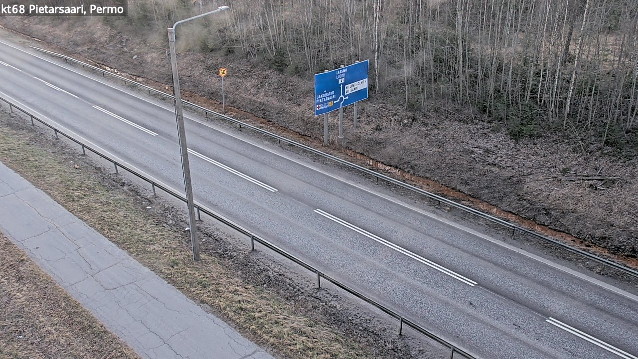 Weather Camera Image Väg 68 Jakobstad, Permo, Pietarsaari, Pohjanmaa