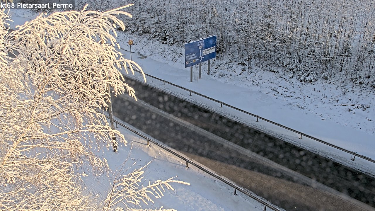 Weather Camera Image Väg 68 Jakobstad, Permo, Pietarsaari, Pohjanmaa