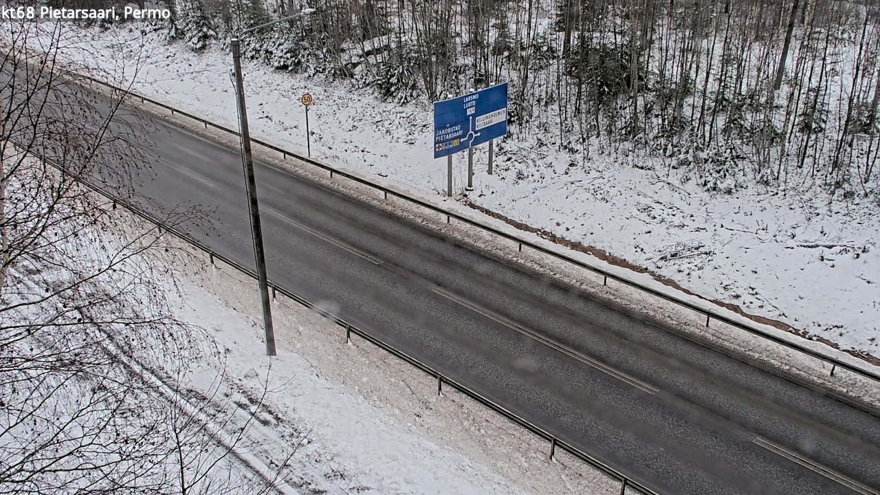 Weather Camera Image Road 68 Pietarsaari, Permo, Pietarsaari, Pohjanmaa