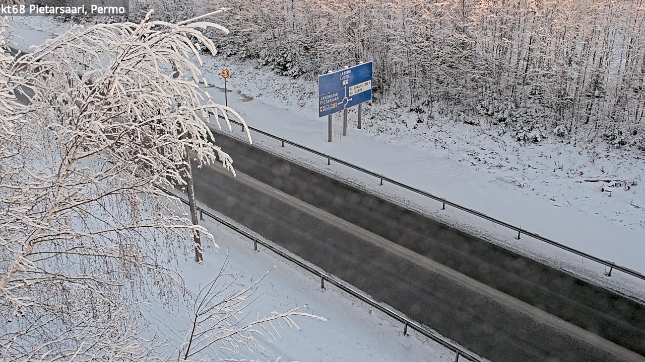 Weather Camera Image Väg 68 Jakobstad, Permo, Pietarsaari, Pohjanmaa