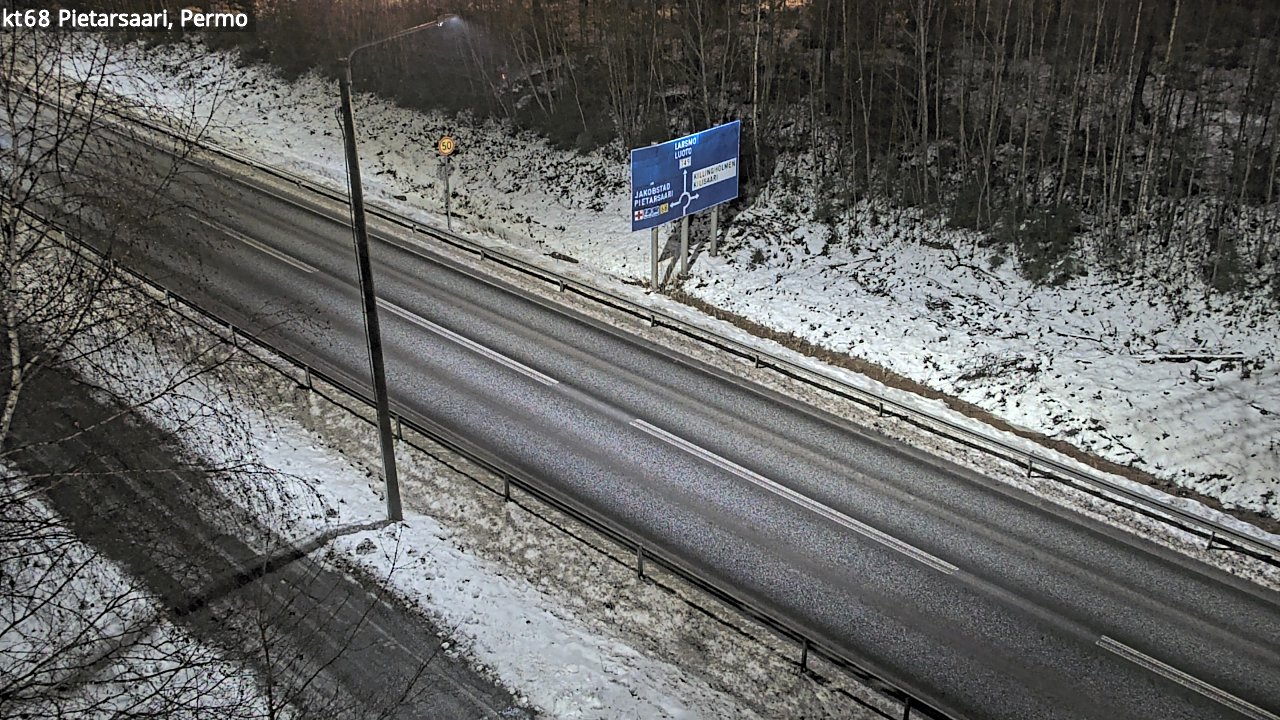 Weather Camera Image Road 68 Pietarsaari, Permo, Pietarsaari, Pohjanmaa