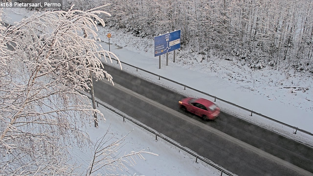 Weather Camera Image Väg 68 Jakobstad, Permo, Pietarsaari, Pohjanmaa