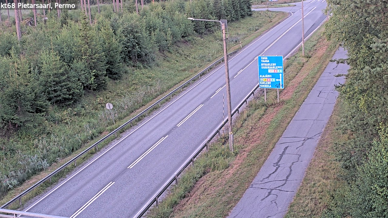 Weather Camera Image Road 68 Pietarsaari, Permo, Pietarsaari, Pohjanmaa