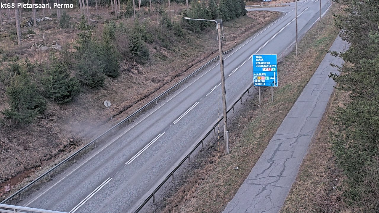 Weather Camera Image Road 68 Pietarsaari, Permo, Pietarsaari, Pohjanmaa