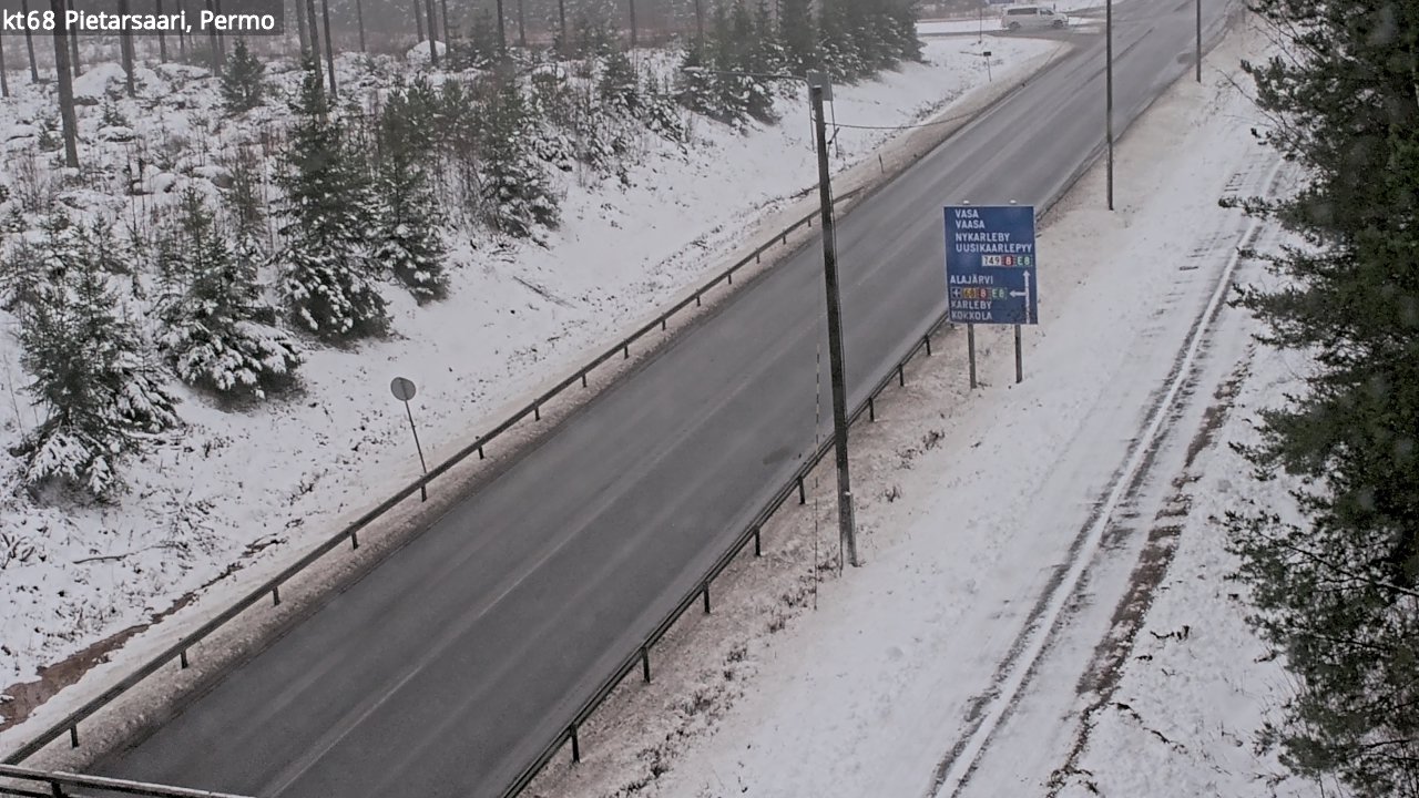 Weather Camera Image Road 68 Pietarsaari, Permo, Pietarsaari, Pohjanmaa