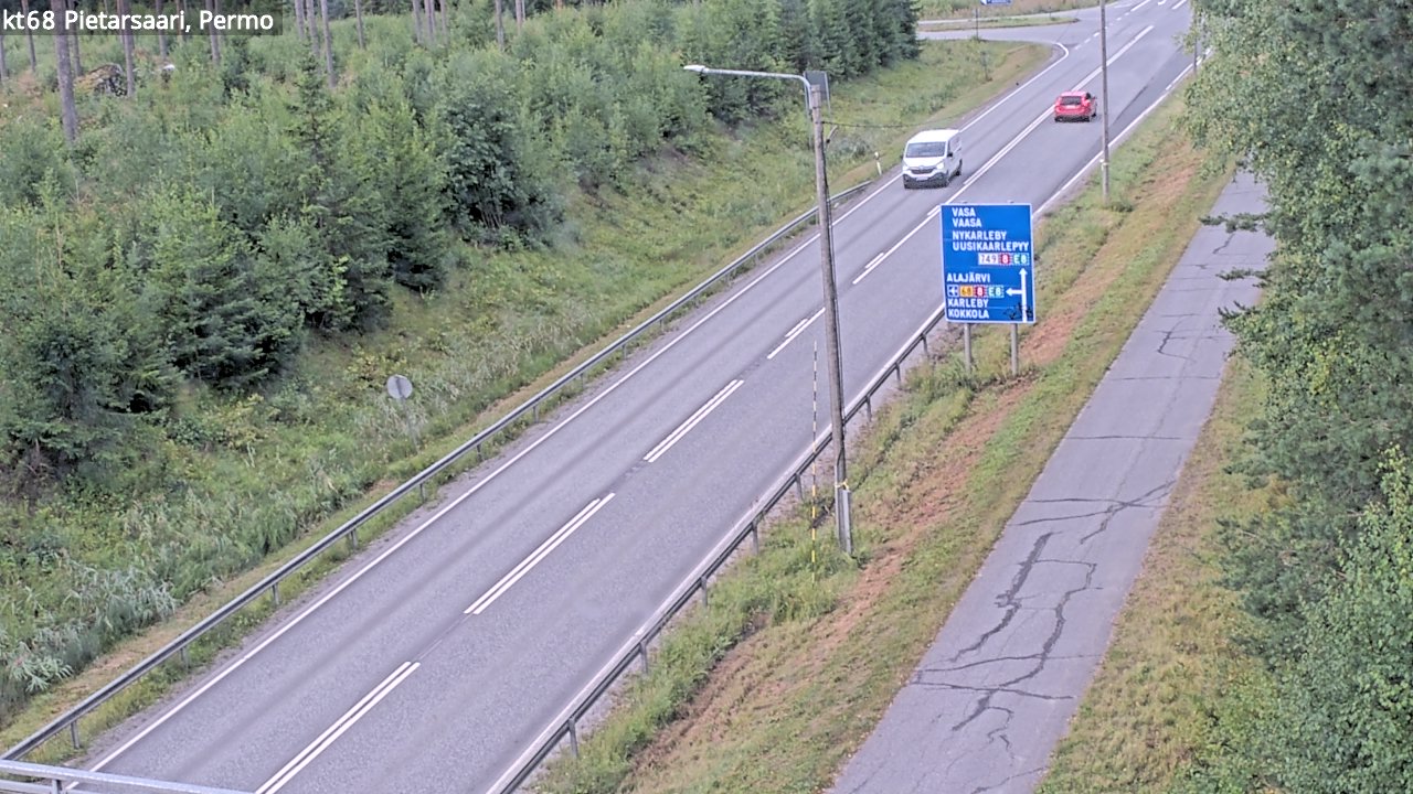 Weather Camera Image Road 68 Pietarsaari, Permo, Pietarsaari, Pohjanmaa