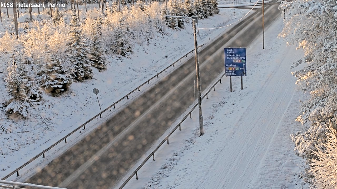 Weather Camera Image Road 68 Pietarsaari, Permo, Pietarsaari, Pohjanmaa