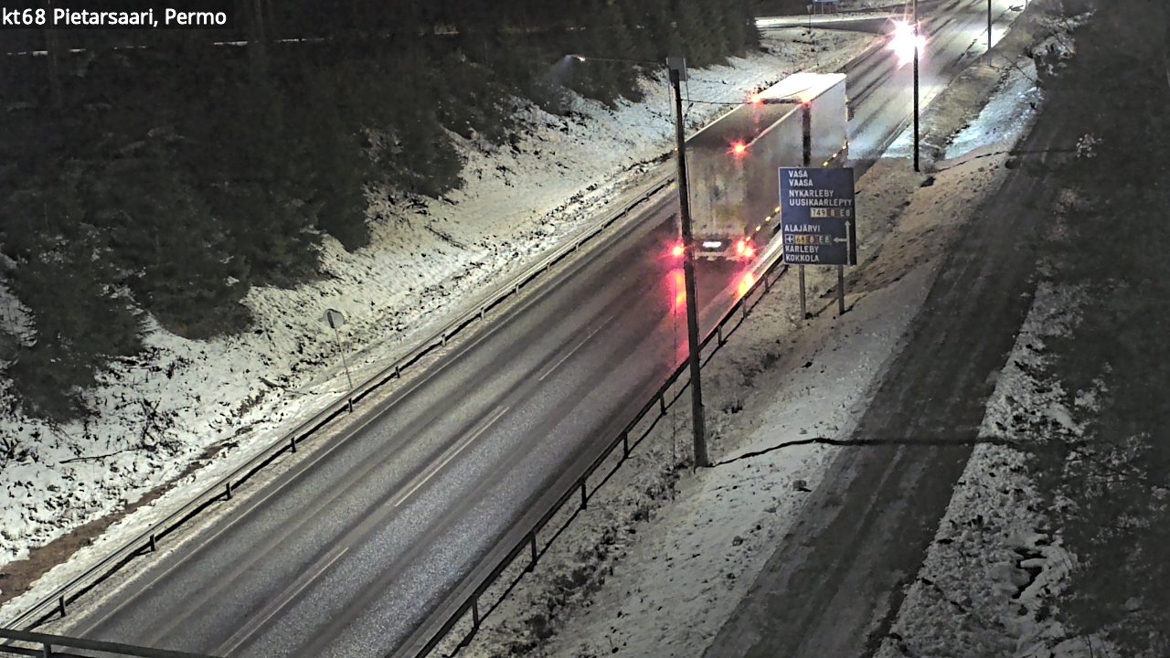 Weather Camera Image Road 68 Pietarsaari, Permo, Pietarsaari, Pohjanmaa