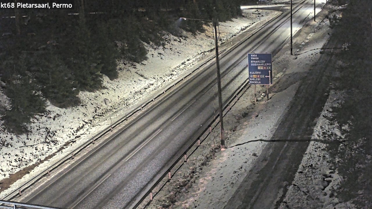 Weather Camera Image Road 68 Pietarsaari, Permo, Pietarsaari, Pohjanmaa