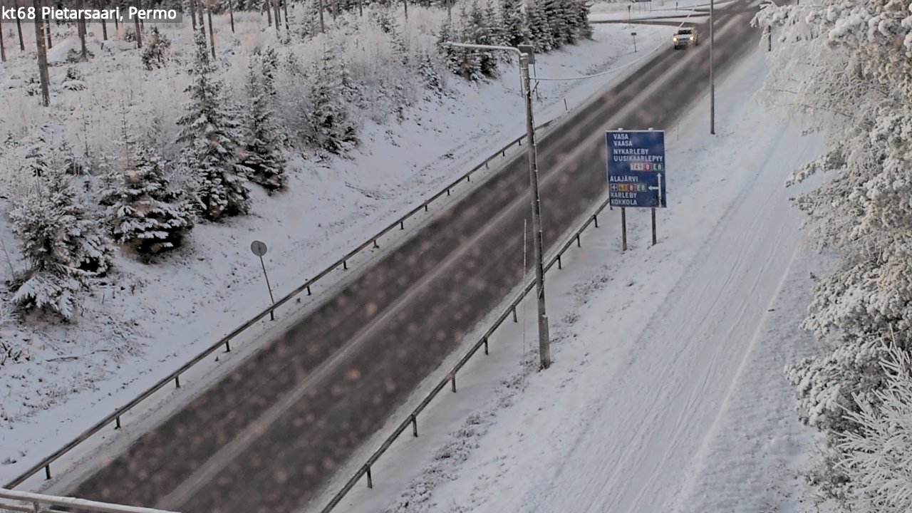 Weather Camera Image Road 68 Pietarsaari, Permo, Pietarsaari, Pohjanmaa