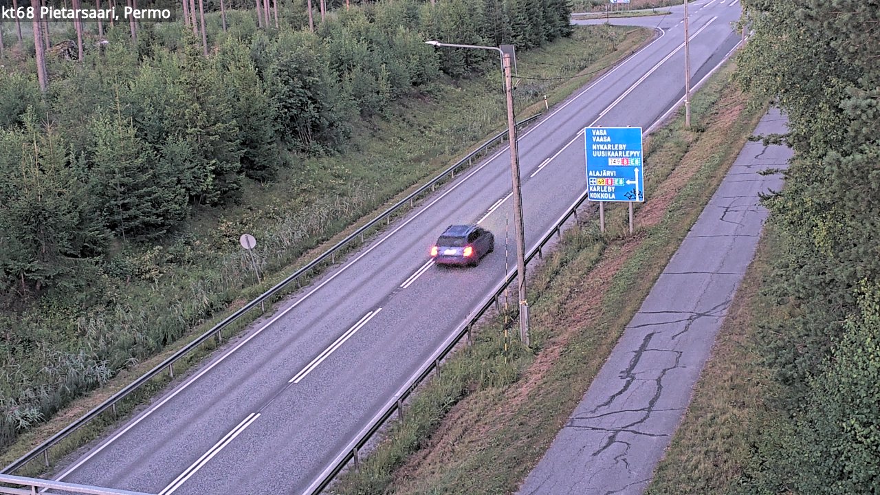 Weather Camera Image Road 68 Pietarsaari, Permo, Pietarsaari, Pohjanmaa