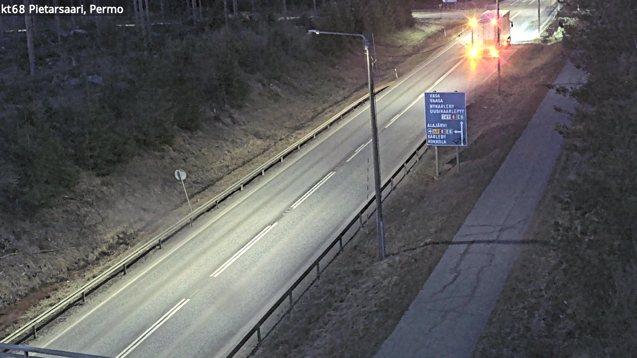 Weather Camera Image Road 68 Pietarsaari, Permo, Pietarsaari, Pohjanmaa