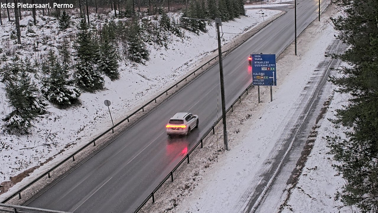 Weather Camera Image Road 68 Pietarsaari, Permo, Pietarsaari, Pohjanmaa