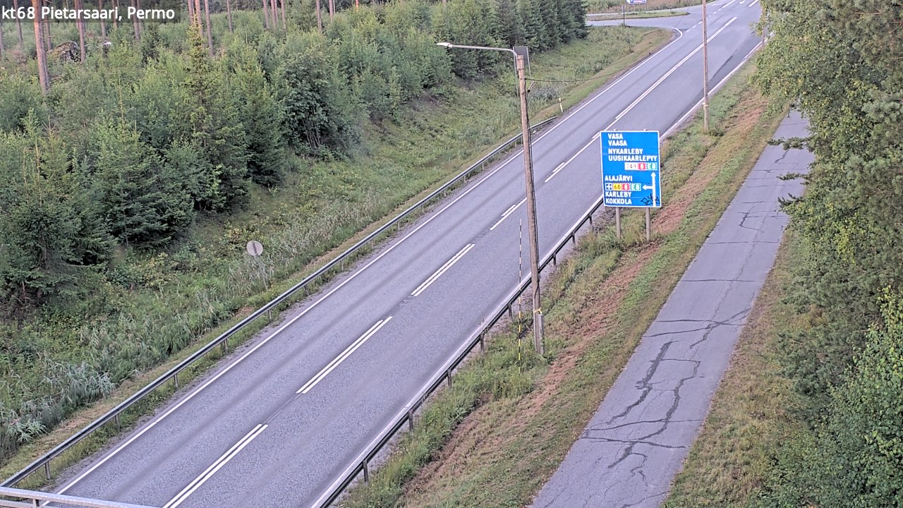 Weather Camera Image Road 68 Pietarsaari, Permo, Pietarsaari, Pohjanmaa