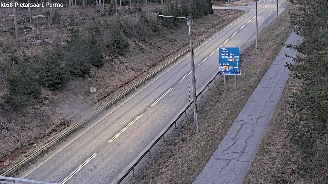 Weather Camera Image Road 68 Pietarsaari, Permo, Pietarsaari, Pohjanmaa