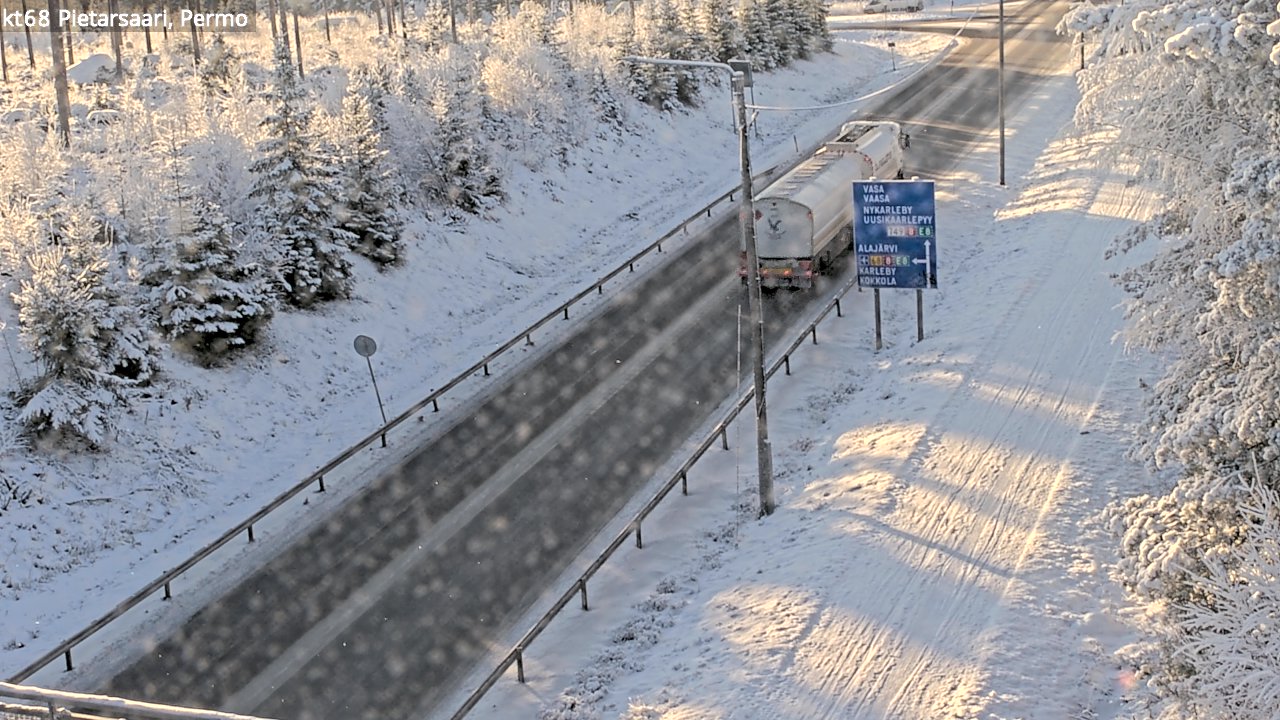 Weather Camera Image Road 68 Pietarsaari, Permo, Pietarsaari, Pohjanmaa