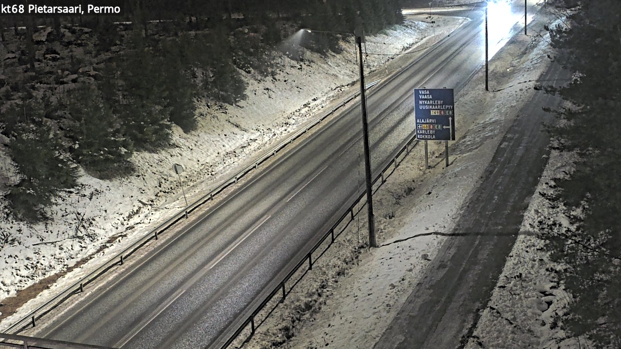 Weather Camera Image Road 68 Pietarsaari, Permo, Pietarsaari, Pohjanmaa