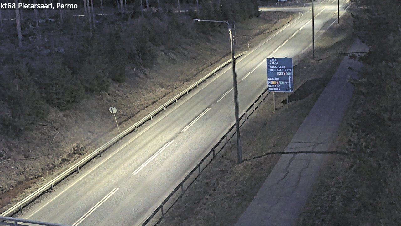 Weather Camera Image Road 68 Pietarsaari, Permo, Pietarsaari, Pohjanmaa