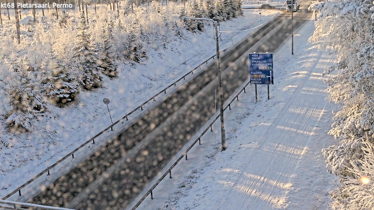 Weather Camera Image Road 68 Pietarsaari, Permo, Pietarsaari, Pohjanmaa