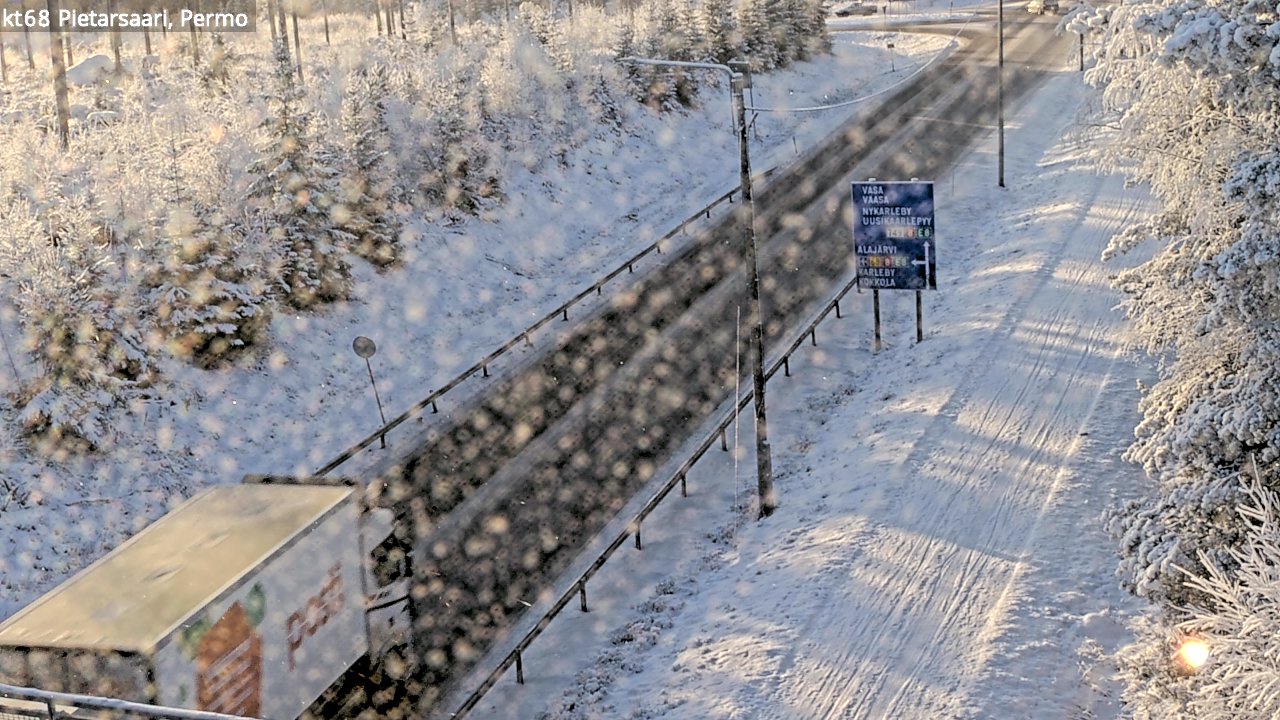 Weather Camera Image Road 68 Pietarsaari, Permo, Pietarsaari, Pohjanmaa