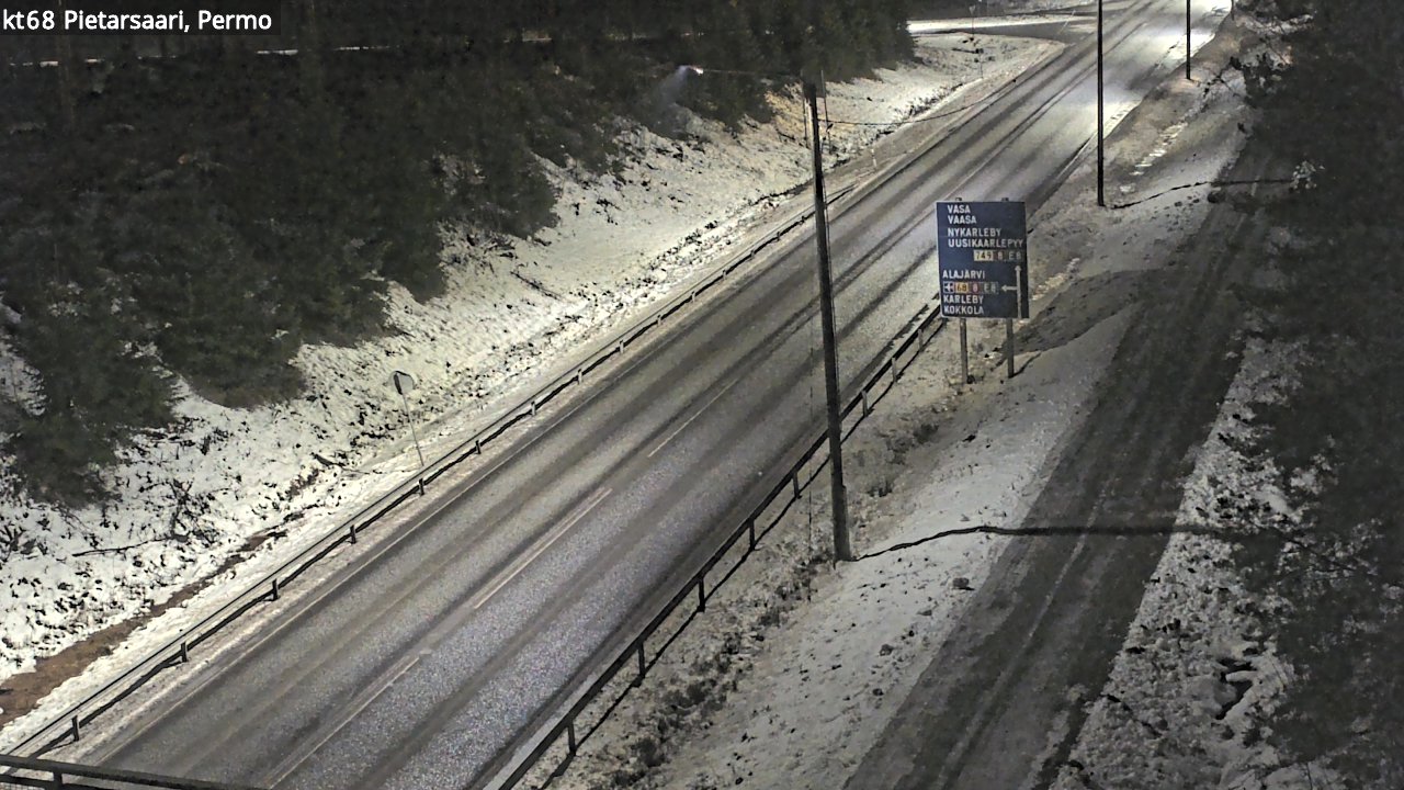 Weather Camera Image Road 68 Pietarsaari, Permo, Pietarsaari, Pohjanmaa