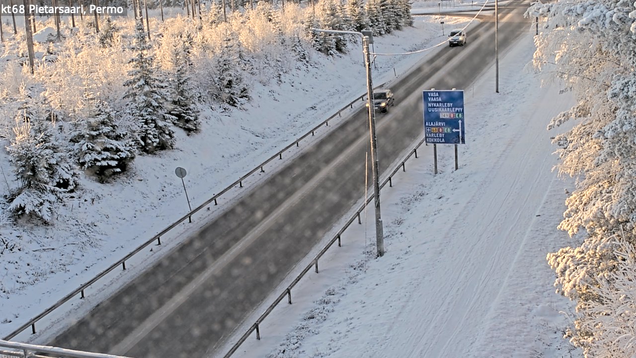Weather Camera Image Road 68 Pietarsaari, Permo, Pietarsaari, Pohjanmaa