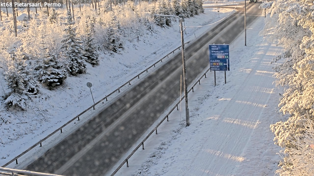 Weather Camera Image Road 68 Pietarsaari, Permo, Pietarsaari, Pohjanmaa