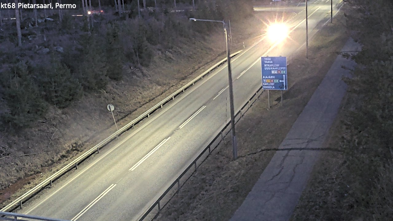 Weather Camera Image Road 68 Pietarsaari, Permo, Pietarsaari, Pohjanmaa