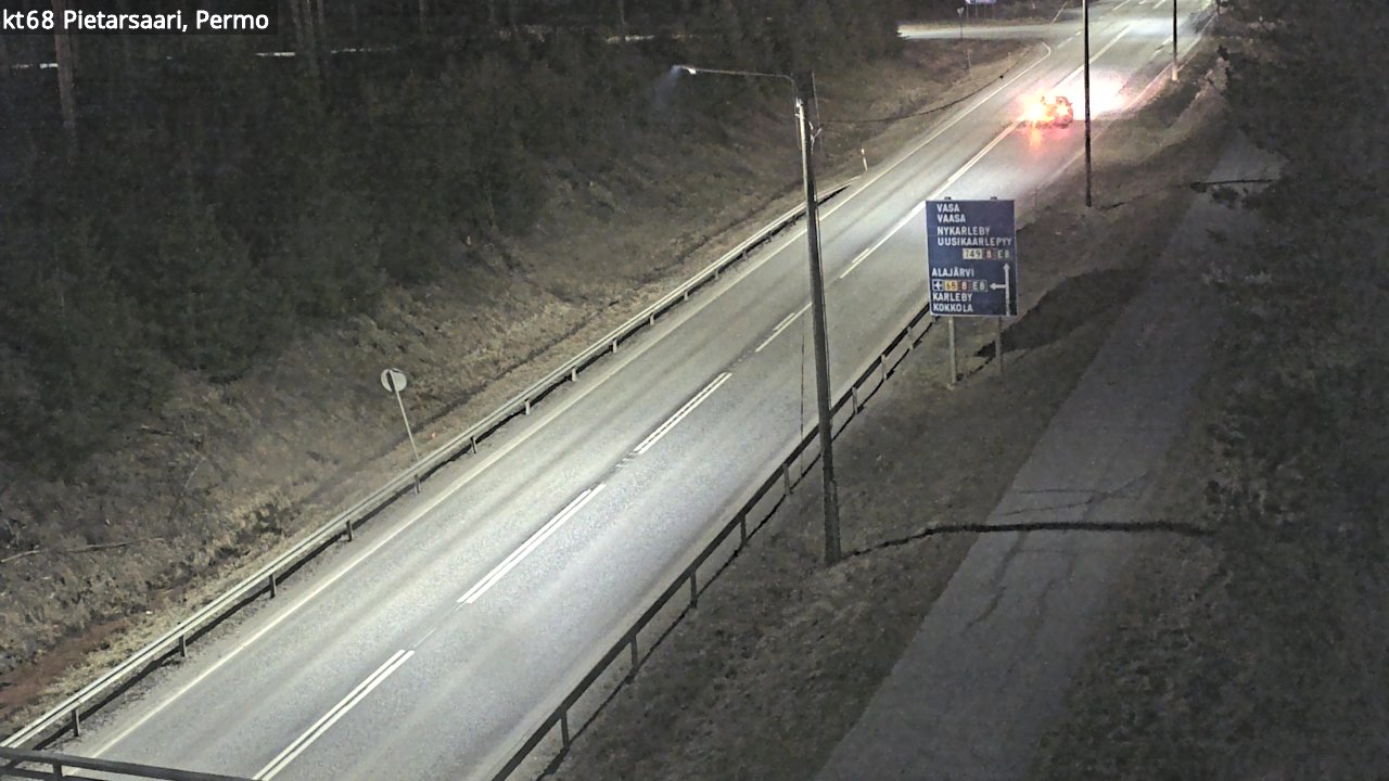 Weather Camera Image Road 68 Pietarsaari, Permo, Pietarsaari, Pohjanmaa