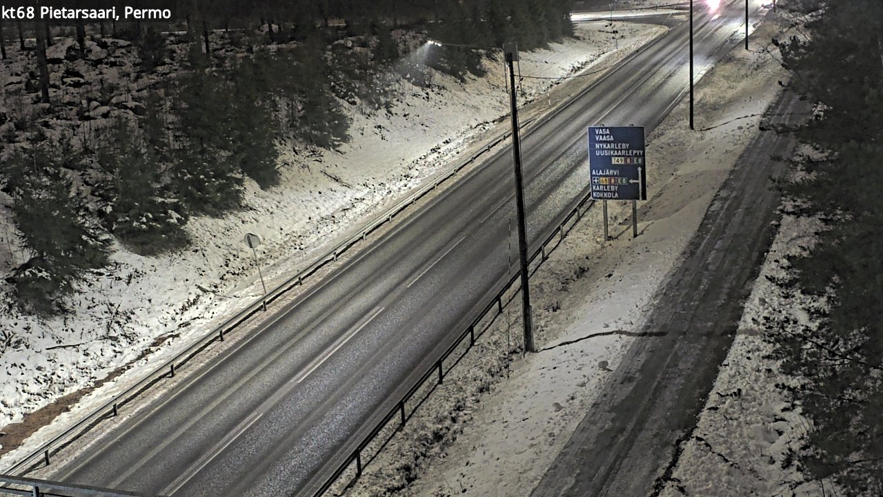 Weather Camera Image Road 68 Pietarsaari, Permo, Pietarsaari, Pohjanmaa
