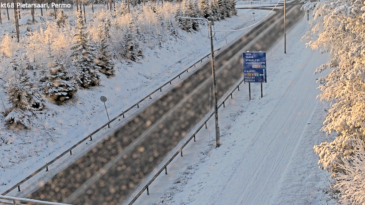 Weather Camera Image Road 68 Pietarsaari, Permo, Pietarsaari, Pohjanmaa
