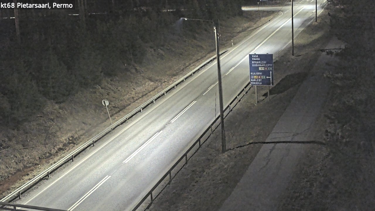 Weather Camera Image Road 68 Pietarsaari, Permo, Pietarsaari, Pohjanmaa