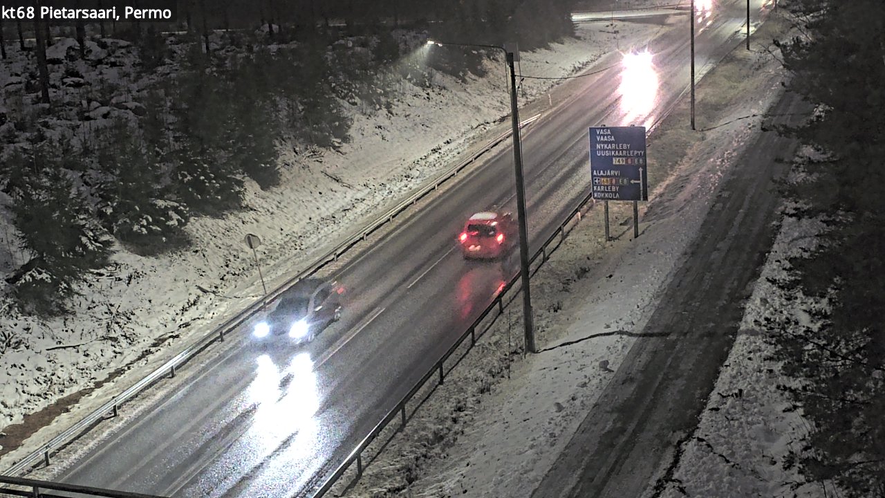 Weather Camera Image Road 68 Pietarsaari, Permo, Pietarsaari, Pohjanmaa