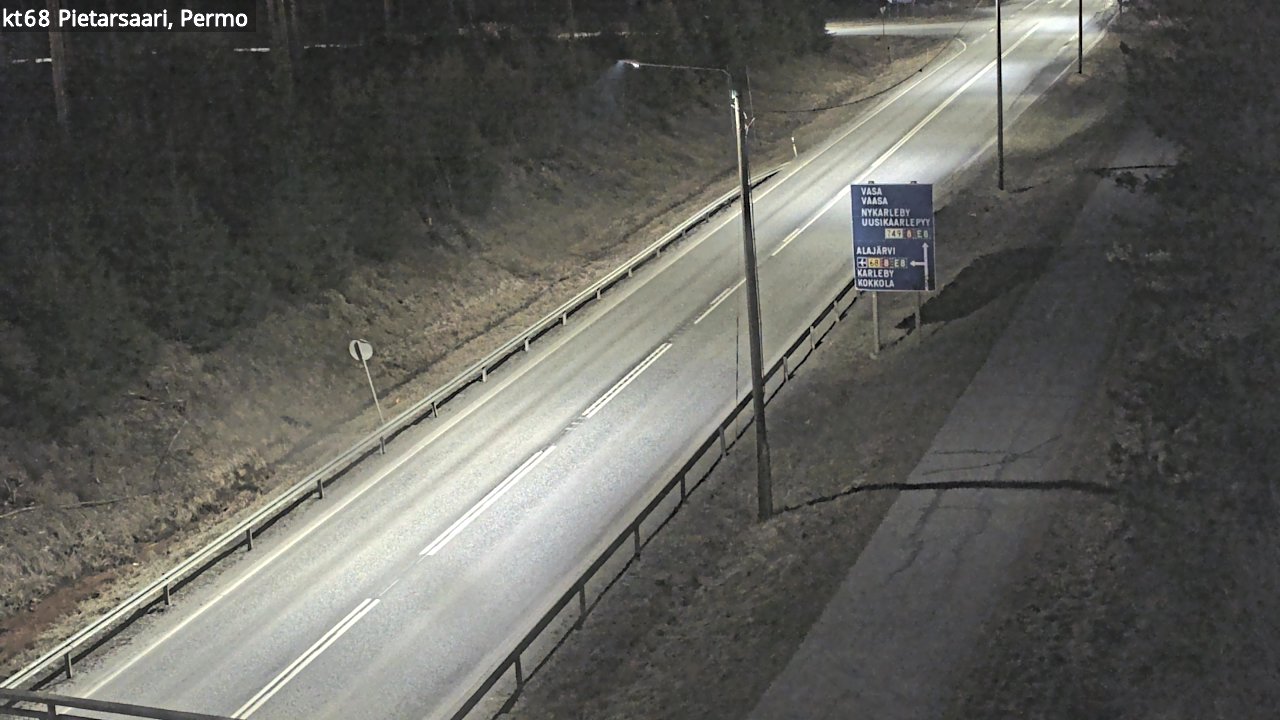 Weather Camera Image Road 68 Pietarsaari, Permo, Pietarsaari, Pohjanmaa