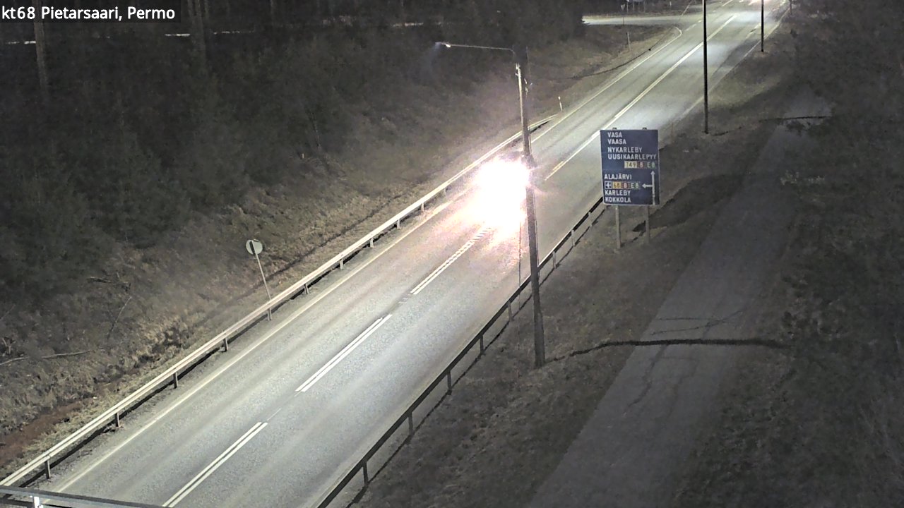 Weather Camera Image Road 68 Pietarsaari, Permo, Pietarsaari, Pohjanmaa